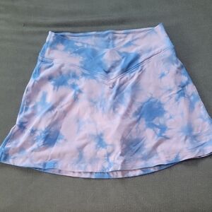 PINK Victoria's Secret Blue and Pink A-Line Mini Skirt